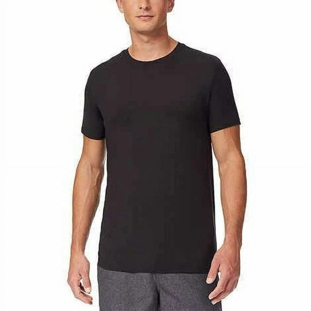 NWT 32 Degrees Cool Men's M Black Crew Neck T-Shirt Polyester 2 Pack